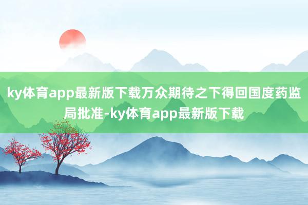 ky體育app最新版下載萬眾期待之下得回國度藥監局批準-ky體育app最新版下載